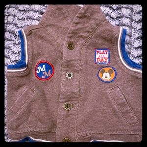 0-3M Mickey Mouse Button Down Vest